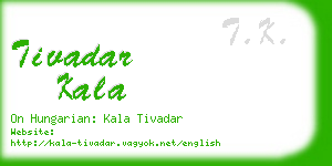 tivadar kala business card